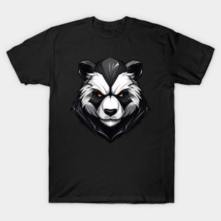 Serious Determined Panda Character T-Shirt